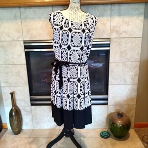 Tiana B. Size 14 Beautiful Black & White Dress!